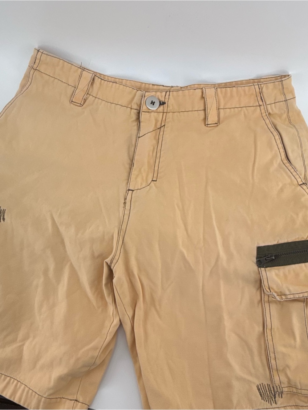 Vintage 90’s JNCO Cargo Shorts 32 Y2K Baggy Skate Washed Peach Coral